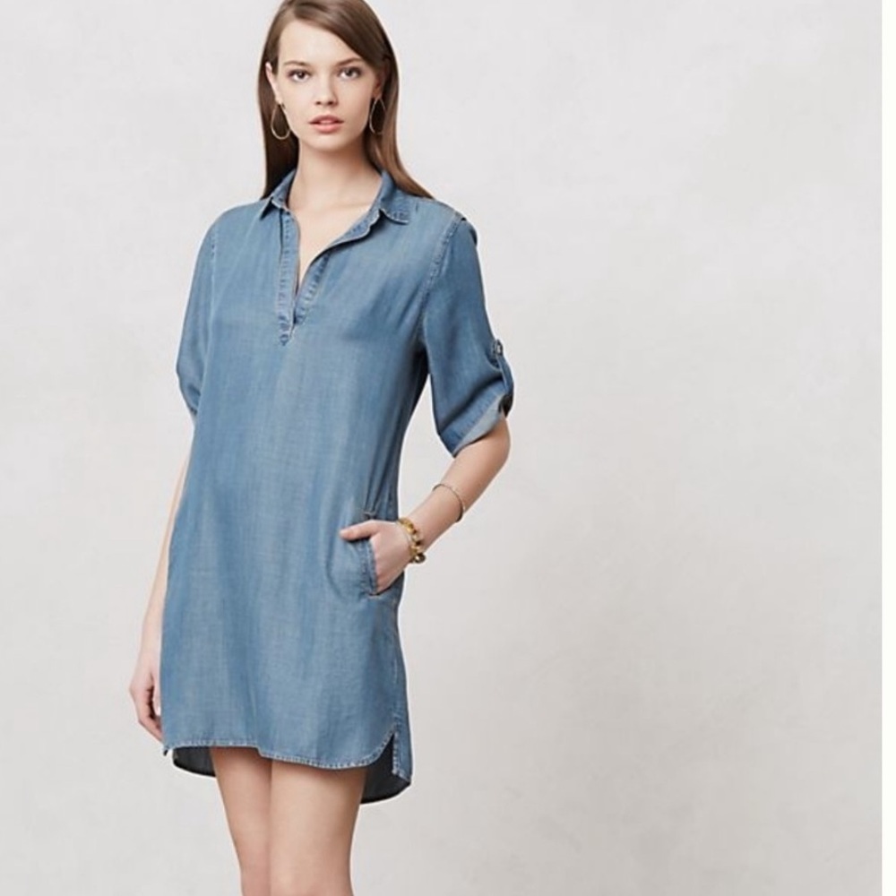 Cloth and Stone Chambray Shirtdress
